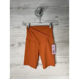 Wild‎ Fable Womens XS Rust Crossover High Rise Biker Activewear Yoga Shorts